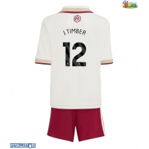 Arsenal Jurrien Timber #12 Tredjedraktsett Barn 2025-26 Kortermet (+ Korte bukser)